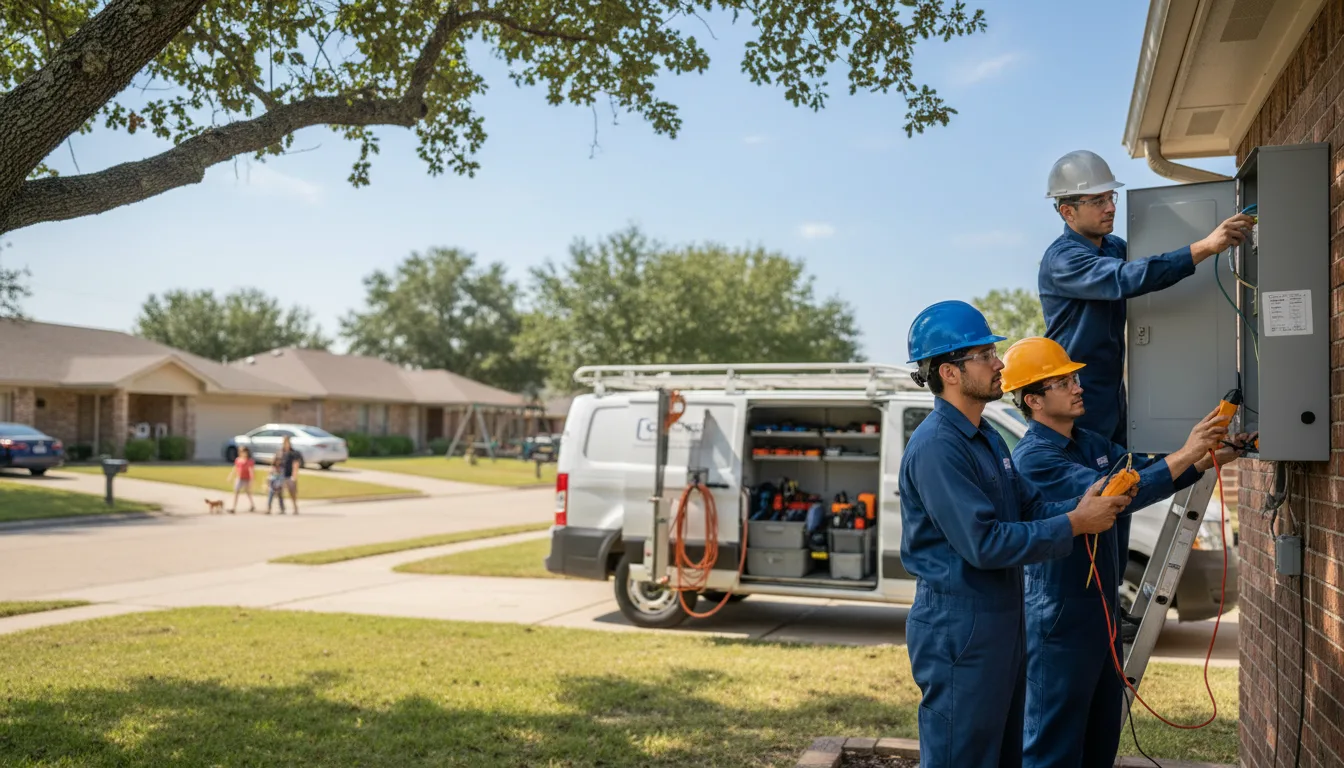 Certified electrician providing emergency electrical services in Brock, NE